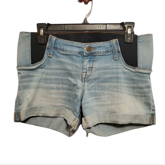 Isabel Denim Maternity Shorts - Picture 4 of 12